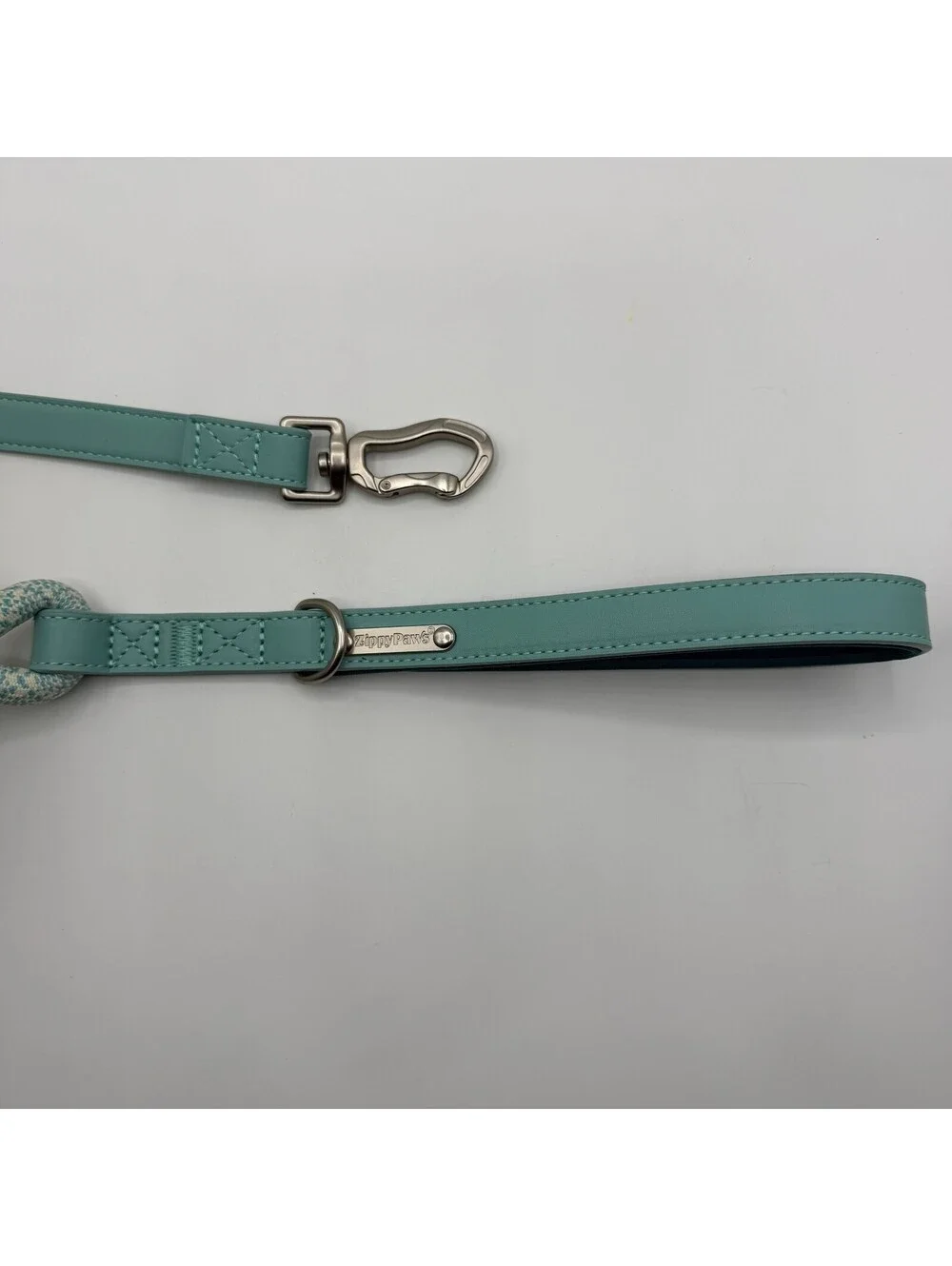ZippyPaws Double Rope Leash 5 Foot Teal Dog Leash Woven ZPC-C0118 Zippy Paws